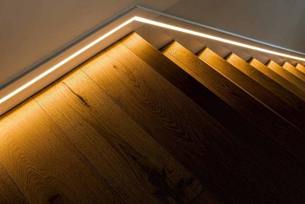 Ranch Place stair lights