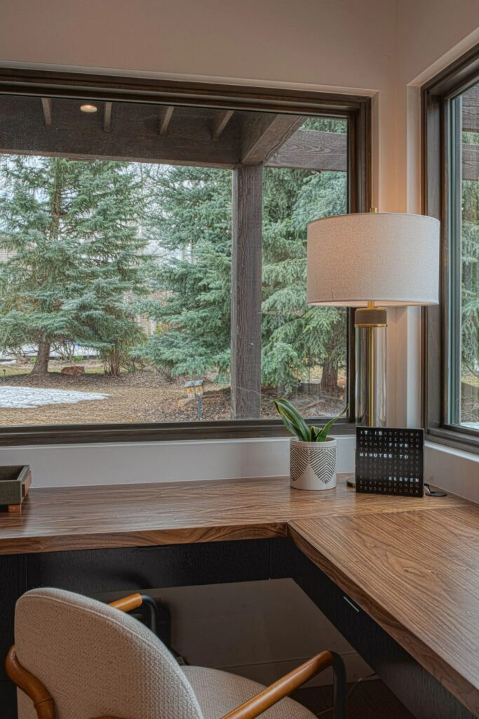 Ranch Place seat in front of windows