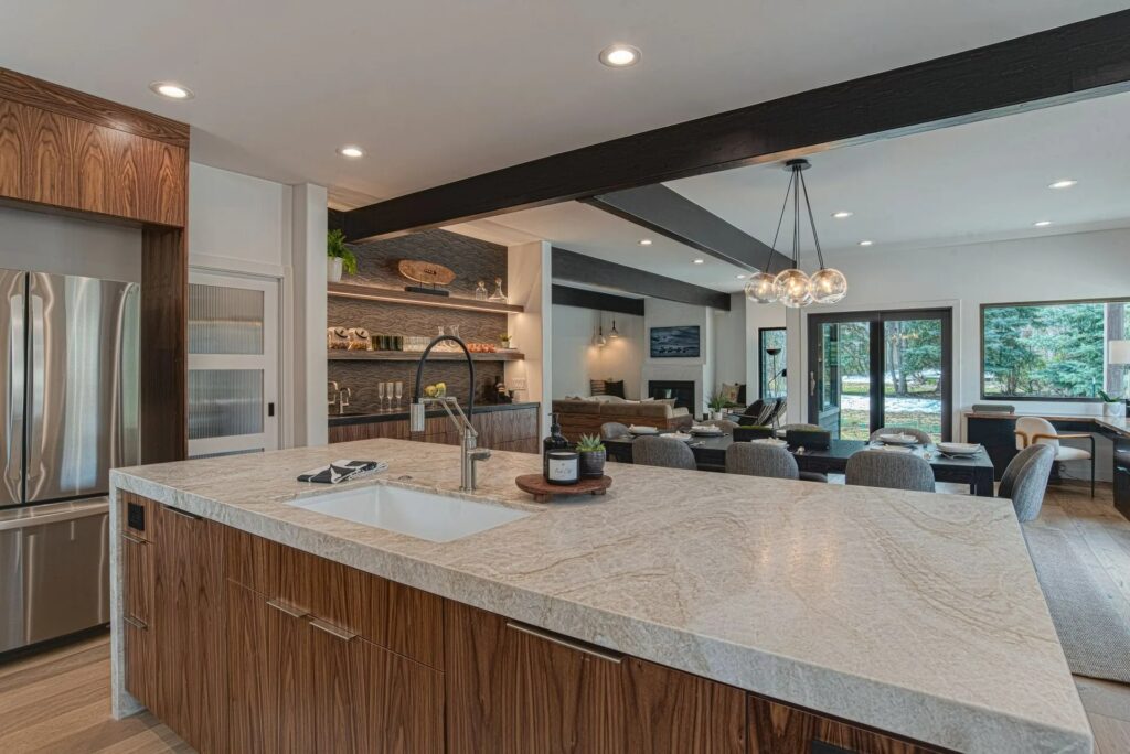 Ranch Place kitchen looking over island