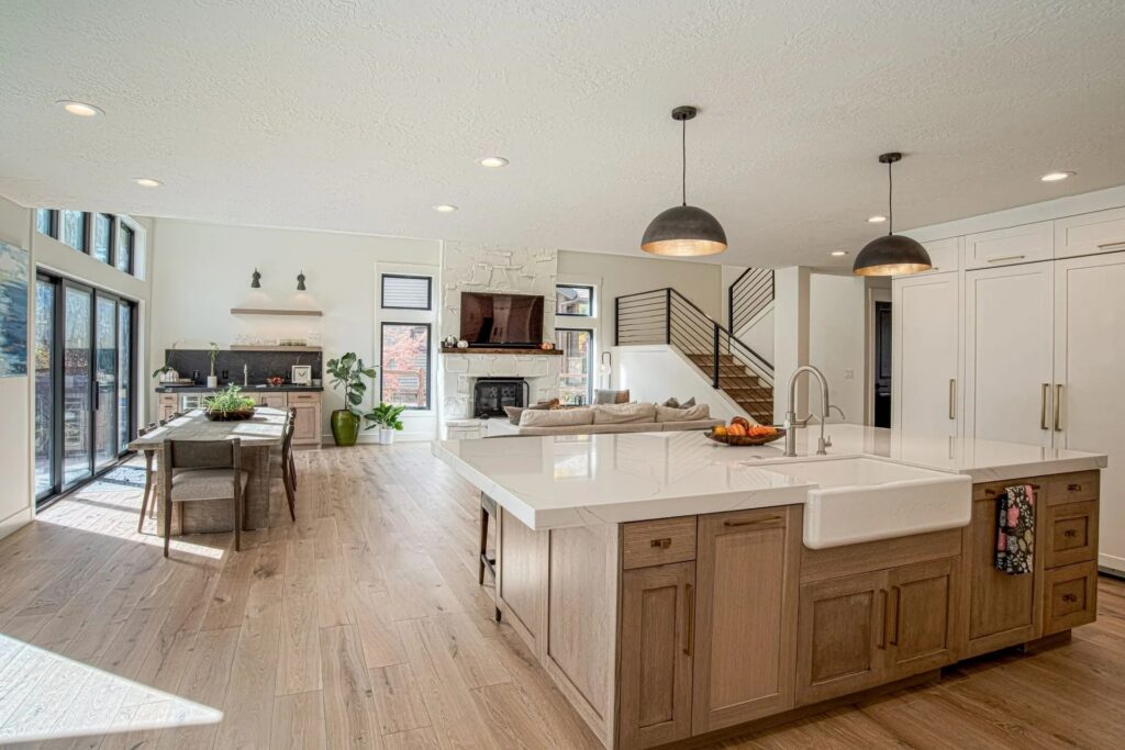 Northshore open floor plan from kitchen view