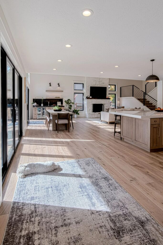 Northshore open floor plan and rug