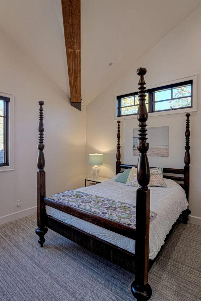 Park Meadows bedroom with vaulted ceiling